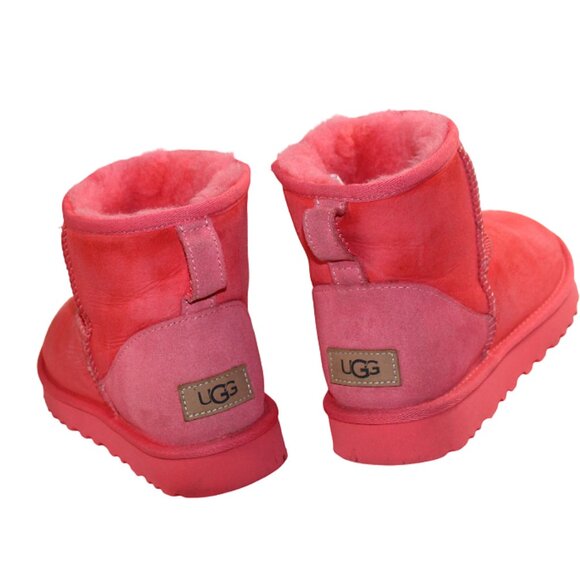 UGG Classic Mini II Punch Pink Shearling Lined Boot, Size 7 - Picture 7 of 12